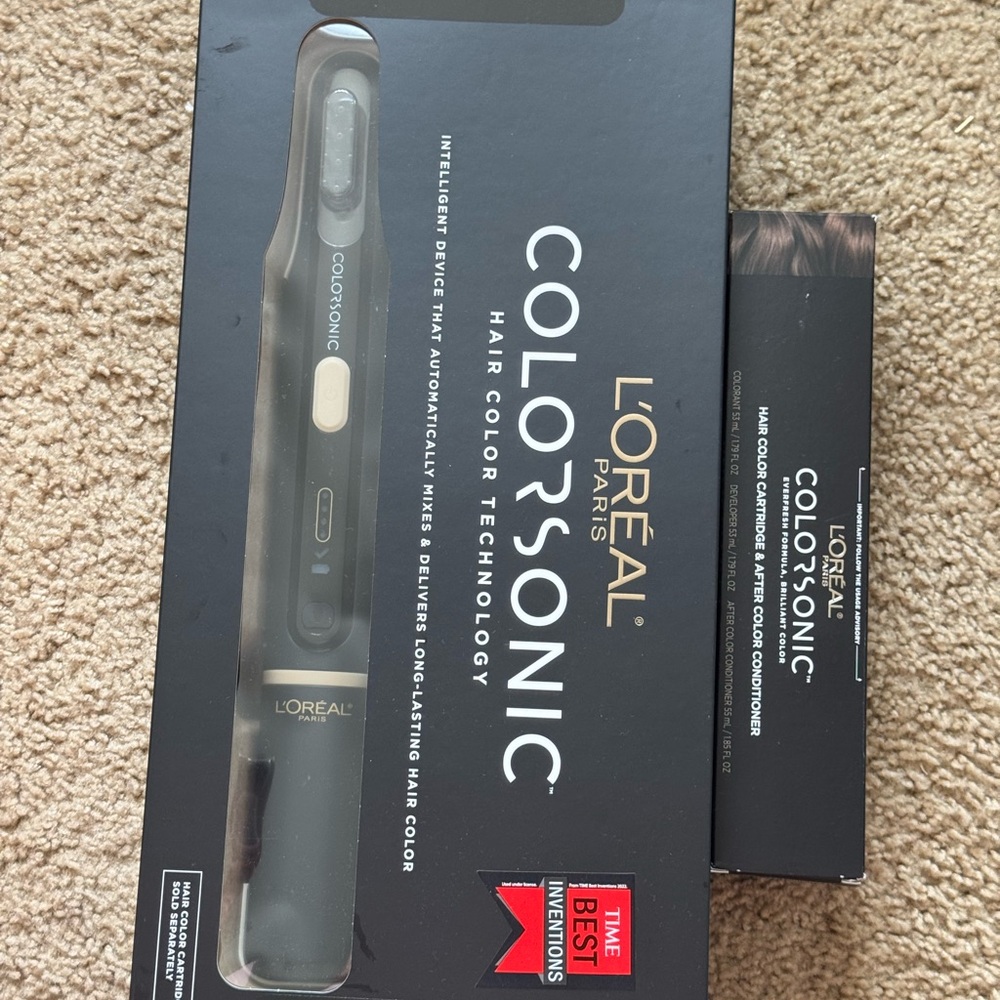 NEW LOREAL COLORSONIC HAIR COLOR DEVICE & CARTRIDGE • ALL BRANDNEW & SEALED